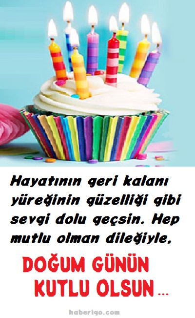 Doğum günü pastalı tebrik kart