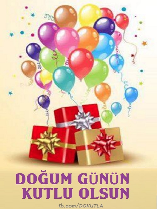 Doğum günü tebrik kartı, balonlar