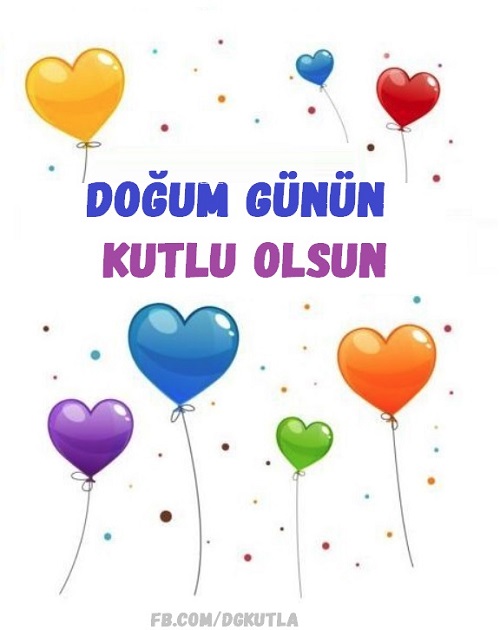 Renkli kalp balonlar ve konfeti taneleri