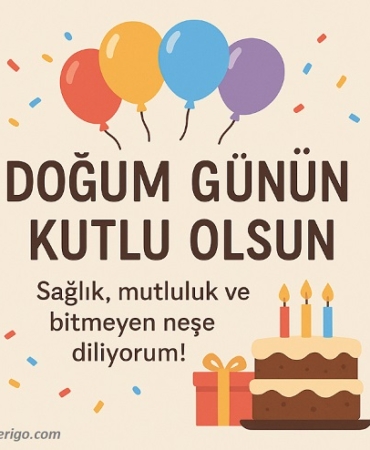 Türkçe Prompt - Doğum Günü Tebrik kartı