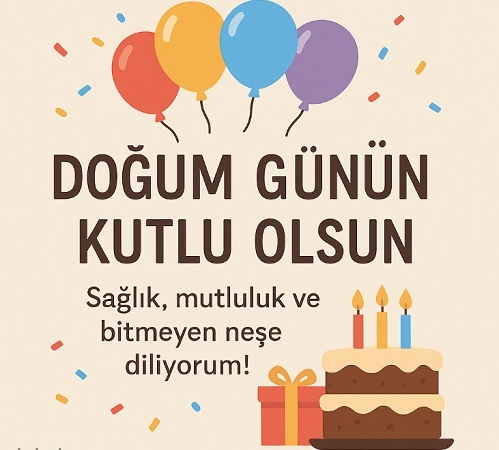 Türkçe Prompt - Doğum Günü Tebrik kartı