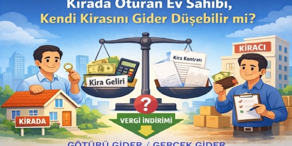 Kirada Oturan Ev Sahibi, Kendi Kirasını Gider Gösterebilir mi?