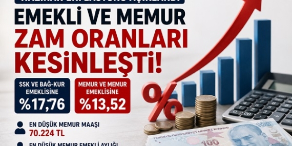 Emekli ve Memur Maaş Zam Oranları Kesinleşti