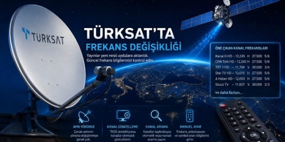 Türksat’ta Frekans Değişikliği: Kanal D, CNN Türk, TRT 1 ve Diğer Kanalların 2026 Güncel Frekansları